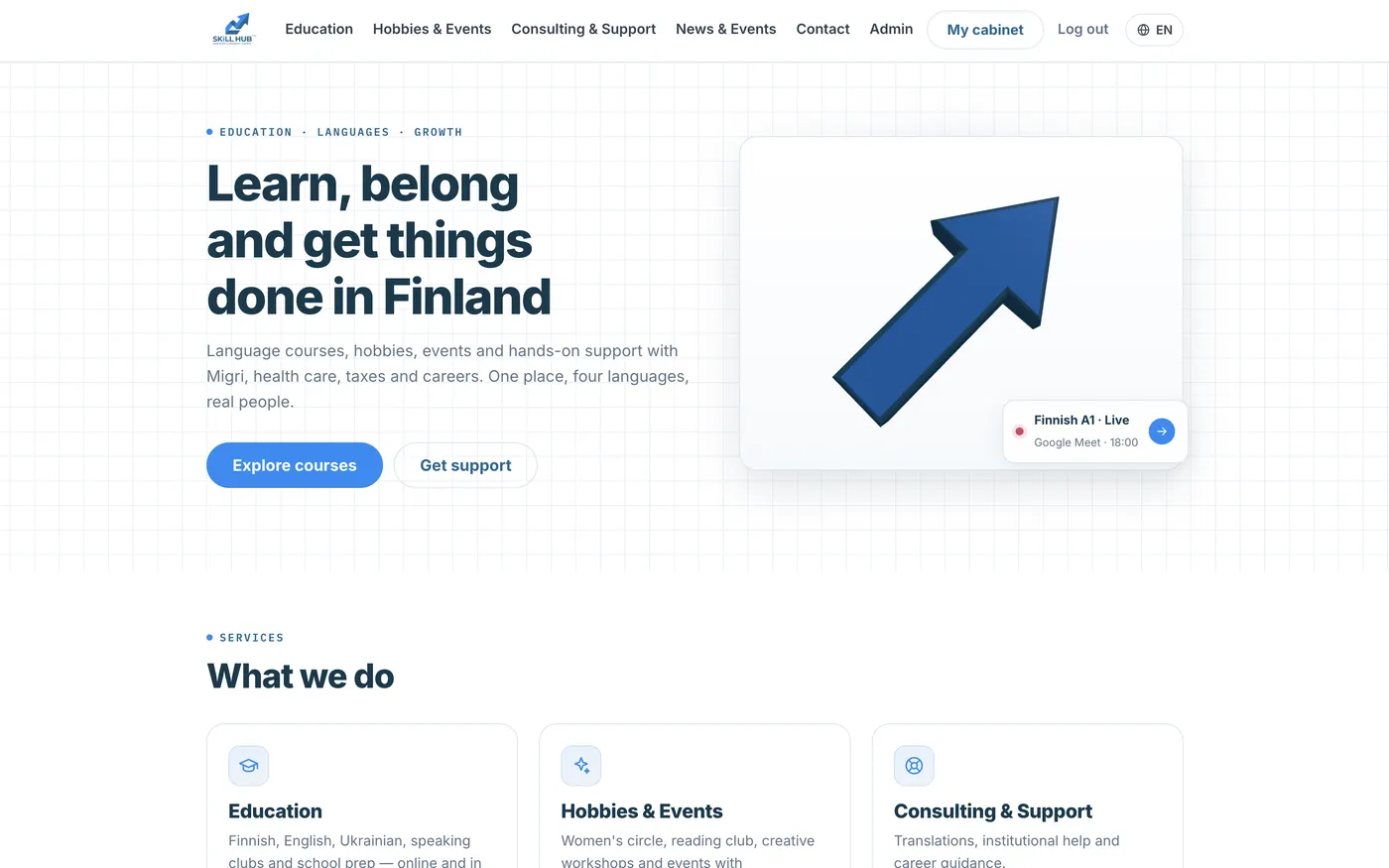 SkillHub Oy — Клиентская платформа
